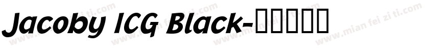 Jacoby ICG Black字体转换